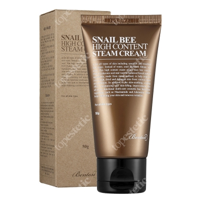 Benton Snail Bee High Content Steam Cream Lekki krem, wolny od oleju mineralnego 50 g