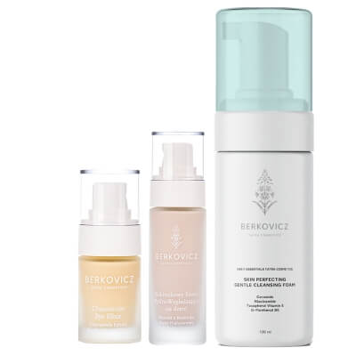 Berkovicz Fresh Start ZESTAW Pianka oczyszczająca 100 ml + Eliksir pod oczy 15 ml + Wygładzający na dzień 30 ml