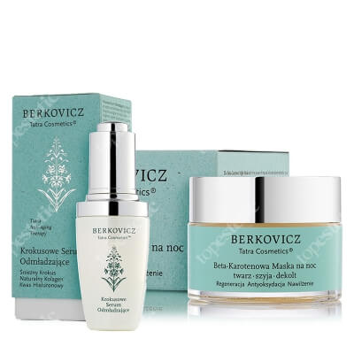 Berkovicz Tatra Anti Age Night Set ZESTAW Serum odmładzające 30 ml + Maska regenerująca na noc 50 ml