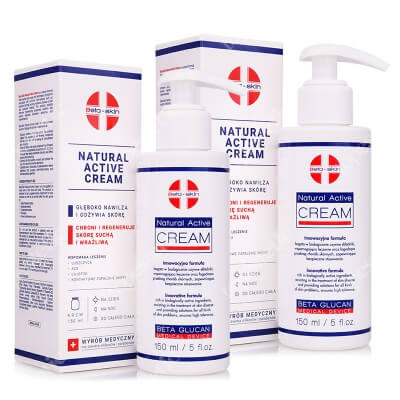 Beta Skin Natural Active Cream x 2 ZESTAW Krem łagodzący przebieg chorób skórnych 150 ml x 2
