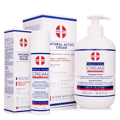 Beta Skin Natural Active ZESTAW Krem łagodzący 500 ml + 50 ml