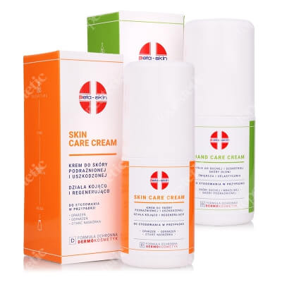Beta Skin Skin Care Cream + Hand Care Cream ZESTAW Krem do skóry podrażnionej i uszkodzonej 75 ml + Krem do suchej i szorstkiej skóry dłoni 75 ml
