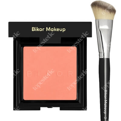Bikor Como Blush + Bikor Pro Brush N°3 ZESTAW Róż - N°7 Strawberry Milkshake Mat (matowy) 8 g + Pędzel do różu 1 szt