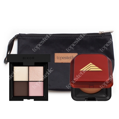 Bikor Egyptische Erde + Morocco Eye Shadows N°4 + Kosmetyczka ZESTAW Bikor Ziemia Egipska 13 g + Cienie do powiek - ​Marry me 4x2g + Kosmetyczka