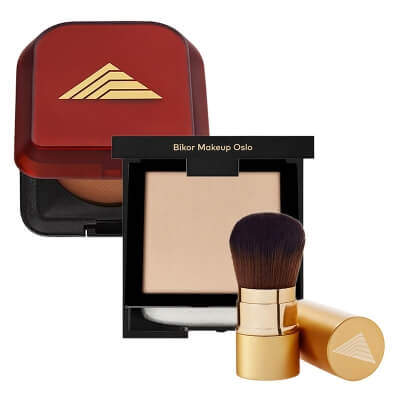 Bikor Favorite Set ZESTAW Ziemia Egipska 13 g + Puder - N°5 Honey (miodowy) 8 g + Pędzel do Ziemi Egipskiej 1 szt