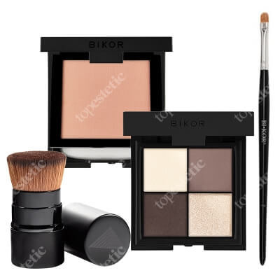 Bikor Morocco Eye + Oslo ZESTAW Cienie do powiek - N°11 4x2g + Pędzel do cieni 1 szt + Puder - N°5 8 g + Pędzel do pudru 1 szt