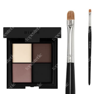 Bikor Morocco Eye Shadows + Bikor Pro Brush N°7 ZESTAW Cienie do powiek - N°5 ​Bed & Breakfast 4x2g + Pędzel do cieni