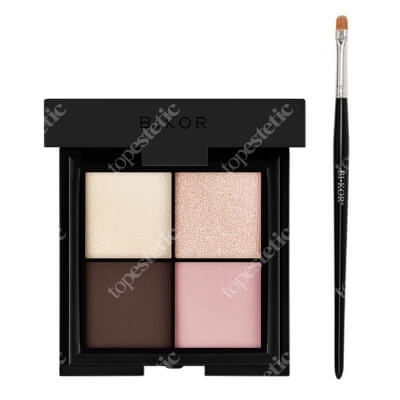 Bikor Morocco Eye Shadows N°4 + Brush ZESTAW Cienie do powiek - ​Marry me 4x2g + Pędzel do cieni