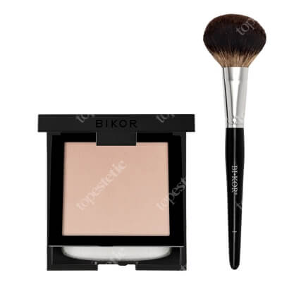 Bikor Oslo Compact Powder + Bikor Pro Brush N°1 ZESTAW Puder - N°3 Every you (jasny, neutralny beż) 8 g + Pędzel do pudru naturalne włosie 1 szt.