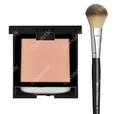 Bikor Oslo Compact Powder + Bikor Pro Brush N°2 ZESTAW Puder - N°5 (miodowy) 8 g + Pędzel do pudru, syntetyczne włosie