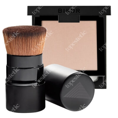 Bikor Oslo Compact Powder + Brush Bikor Black Oslo ZESTAW Puder - N°3 Every you (jasny, neutralny beż) 8 g + Pędzel do pudru Oslo