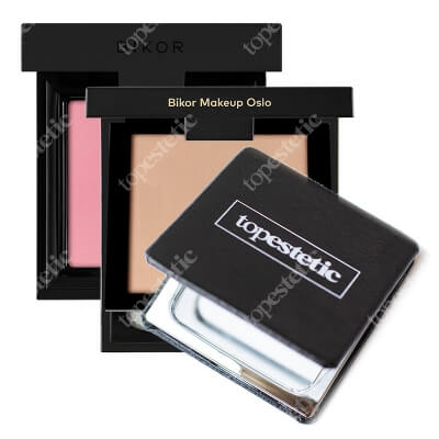 Bikor Oslo Compact Powder + Como Blush + Lusterko Topestetic ZESTAW Puder - N°6 8 g + Róż - N°2 8 g + Lusterko kieszonkowe 1 szt