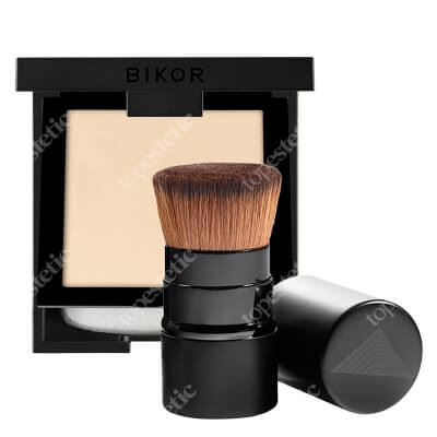 Bikor Oslo Set ZESTAW Puder - N°1 Vanilla cream (jasny, ciepły beż) 8 g + Pędzel do pudru 1 szt
