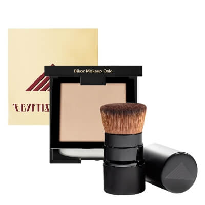 Bikor Perfect Make Up ZESTAW Puder 8 g + Ziemia Egipska z wyciągiem z lukrecji 14 g + Pędzel do pudru Oslo 1 szt