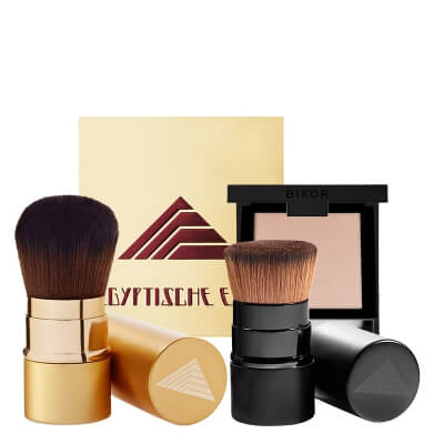 Bikor Perfect Set ZESTAW Bikor Ziemia Egipska 14 g + Pędzel 1 szt + Puder - N°3 8 g + Pędzel 1 szt