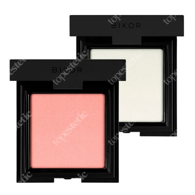 Bikor Tokyo Powder + Como Blush ZESTAW Puder Transparentny Tokyo 8 g + Róż - N°5 Sunrise Satined (ciepły łososiowy, satynowy) 8 g