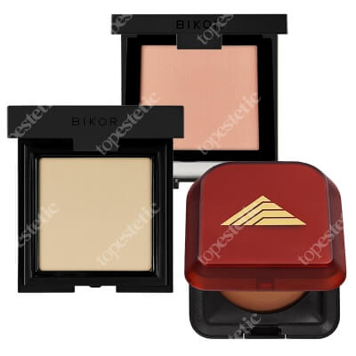 Bikor Youre Favorite Set ZESTAW Puder - N°5 Honey (miodowy) 8 g + Bikor Ziemia Egipska 13 g + Rozświetlacz N°2 - jedwabista, kremowa formuła 8 g