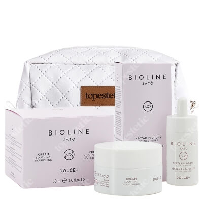 Bioline Jato Dolce+ Set ZESTAW Nektar w kroplach 30 ml + Krem Kojąco-odżywczy 50 ml + Kosmetyczka 1 szt