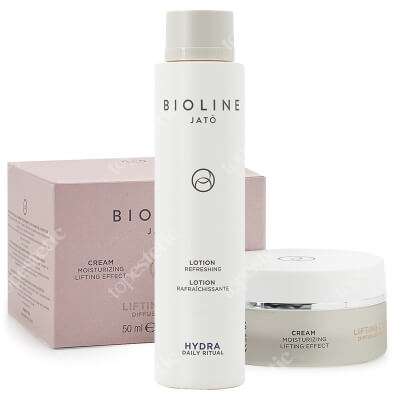 Bioline Jato Hydra Lotion Refreshing + Moisturizing Cream Lifting Effect ZESTAW Tonik 200 ml + Krem nawilżający z efektem liftingu 50 ml