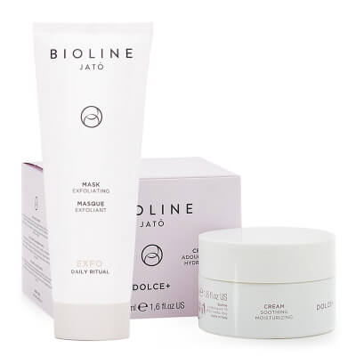 Bioline Jato Soothing Skin ZESTAW Maska złuszczająca 100 ml + Krem Kojąco-nawilżający 50 ml