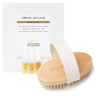 Biologique Recherche Complexe Capillaire + Szczotka Do Ciała Topestetic ZESTAW Lecznicze serum seboregulujące do włosów tłustych 12 x 5 ml + Szczotka 1 szt