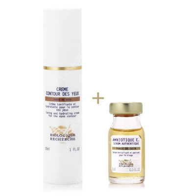 Biologique Recherche Creme Contour Des Yeux + Serum Amniotique ZESTAW Nawilżający na okolicę oczu - Krem 30 ml + Serum 8 ml