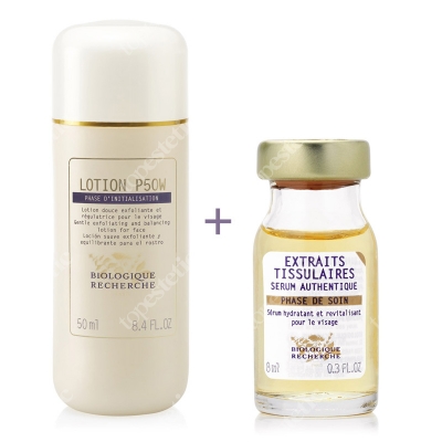 Biologique Recherche Lotion P50W + Extraits Tissulaires ZESTAW Dla skóry wrażliwej Lotion 50 ml + Serum 8 ml