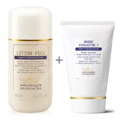 Biologique Recherche Lotion P50W + Masque Visolastine+ ZESTAW Nawilżający duży Lotion 150 ml + Maska 100 ml