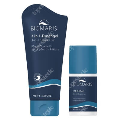 Biomaris 24h Deo Roll-On + 3 in 1 Shower Gel ZESTAW 24-godzinny antyperspirant 50 ml + Żel pod prysznic 3w1 200 ml