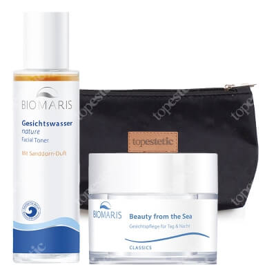 Biomaris Beauty From The Sea Set ZESTAW Tonik dwufazowy z rokitnikiem 100 ml + Krem 50 ml + Kosmetyczka 1 szt
