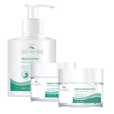 Biomaris Daily Routine Skin Set ZESTAW Łagodny żel myjący 300 ml + Krem na dzień 50 ml + Krem na noc 50 ml