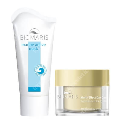 Biomaris Marine Active Mask + Multi-Effect Day Cream Light ZESTAW Maska oczyszczająco-pielęgnująca 50 ml + Multiaktywny krem na dzień do skóry normalnej i mieszanej 50 ml