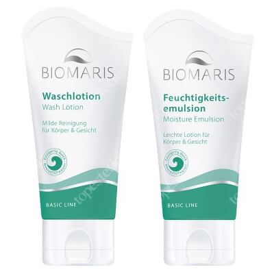 Biomaris Moisturizing Kit ZESTAW Lekka emulsja nawilżająca 50 ml + Łagodny żel myjący 50 ml