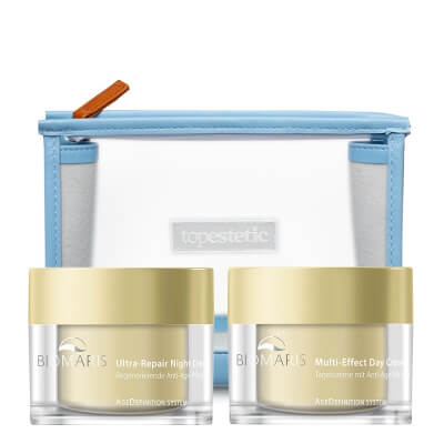 Biomaris Multi-Effect Day Cream Without Perfume + Ultra-Repair Night Cream Without Perfum ZESTAW Multiaktywny krem na dzień 50 ml + Ultranaprawczy krem na noc 50 ml + Kosmetyczka 1 szt