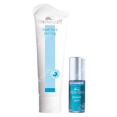 Biomaris Power Pen + Fresh Face Peeling ZESTAW Roll-on SOS na wypryski 5 ml + Peeling odświeżający skórę 75 ml