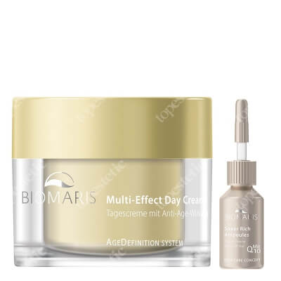 Biomaris Super Rich Ampoul + Multi-Effect Day Cream Without Perfume ZESTAW Ampułka z koenzymem Q10 1 szt + Multiaktywny krem na dzień do skóry alergicznej, bezzapachowy 50 ml