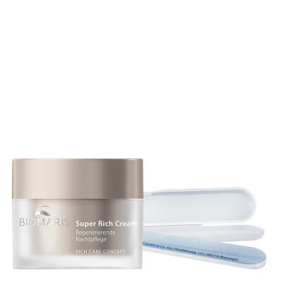 Biomaris Super Rich Cream Without Perfume + Pilnik Dwustronny ZESTAW Krem odżywczy do skóry suchej i dojrzałej, bezzapachowy 50 ml + Pilnik dwustronny do paznokci naturalnych w etui 1 szt