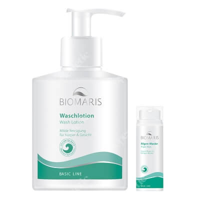 Biomaris Wash Lotion + Algae Mask ZESTAW Łagodny żel myjący 300 ml + Maska algowa 50 ml
