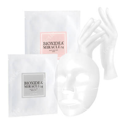 Bioxidea Miracle 24 Face Mask For Men + Miracle 24 Hand Mask ZESTAW Maska na twarz dla mężczyzn 1 szt. + Maska na dłonie 1 szt.