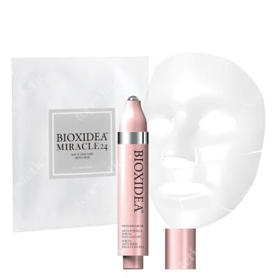 Bioxidea Miracle 24 Face Mask For Men + Outline Saver Eyes & Lips Anti-Wrinkle Serum ZESTAW Maska na twarz dla mężczyzn 1 szt. + Przeciwzmarszczkowe serum na okolice oczu i ust 6.5ml