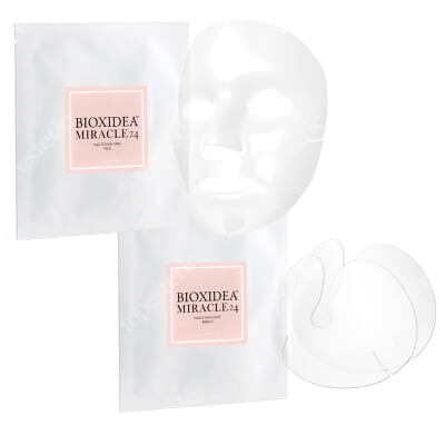 Bioxidea Miracle 24 Face Mask + Miracle 24 Breast Mask ZESTAW Maska na twarz nawilżająco - liftingująca 1 szt + Maska na biust 1 szt.