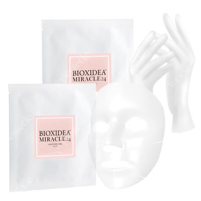 Bioxidea Miracle 24 Face Mask + Miracle 24 Hand Mask ZESTAW Maska na twarz nawilżająco - liftingująca 1 szt + Maska na dłonie 1 szt.