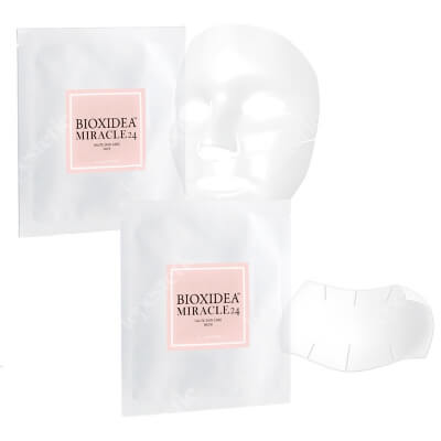 Bioxidea Miracle 24 Face Mask + Miracle 24 Neck Mask ZESTAW Maska na twarz nawilżająco - liftingująca 1 szt + Maska na szyję 1 szt.