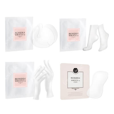 Bioxidea Miracle Body Set ZESTAW Maska na biust 1 szt. + Maska intymna 1 szt. + Maska na stopy 1 szt. + Maska na dłonie 1 szt.