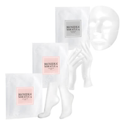 Bioxidea Miracle Men ZESTAW Maska na twarz dla mężczyzn 1 szt. + Maska na stopy 1 szt. + Maska na dłonie 1 szt.