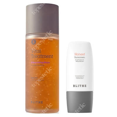 Blithe Protect And Care Skin Set ZESTAW Esencja liftingująca 150 ml + Filtr przeciwsłoneczny SPF 50+/PA++++ 50 ml