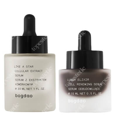 Bogdao It's a Match 1 ZESTAW Serum odbudowujące na noc 15 ml + Nawilżające serum z ekstraktem komórkowym 30 ml