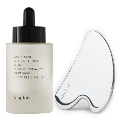 Bogdao Like a Star + Gua Sha ZESTAW Nawilżające serum z ekstraktem komórkowym 50 ml + Gua sha ze stali nierdzewnej 1 szt