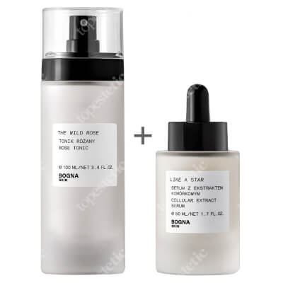 Bogna Skin Instant Glow New ZESTAW Tonik różany 100 ml + Serum z ekstraktem komórkowym 50 ml