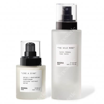 Bogna Skin Instant Glow ZESTAW Tonik różany 100 ml + Serum z ekstraktem komórkowym 30 ml